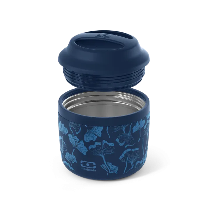 Monbento MB Element Insulated Lunch Box - Graphic Ginkgo Blue