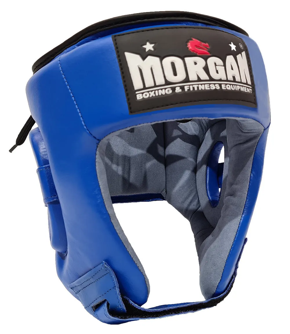 Morgan Platinum Open-Face Leather Head Guard
