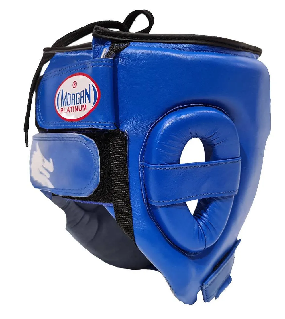 Morgan Platinum Open-Face Leather Head Guard