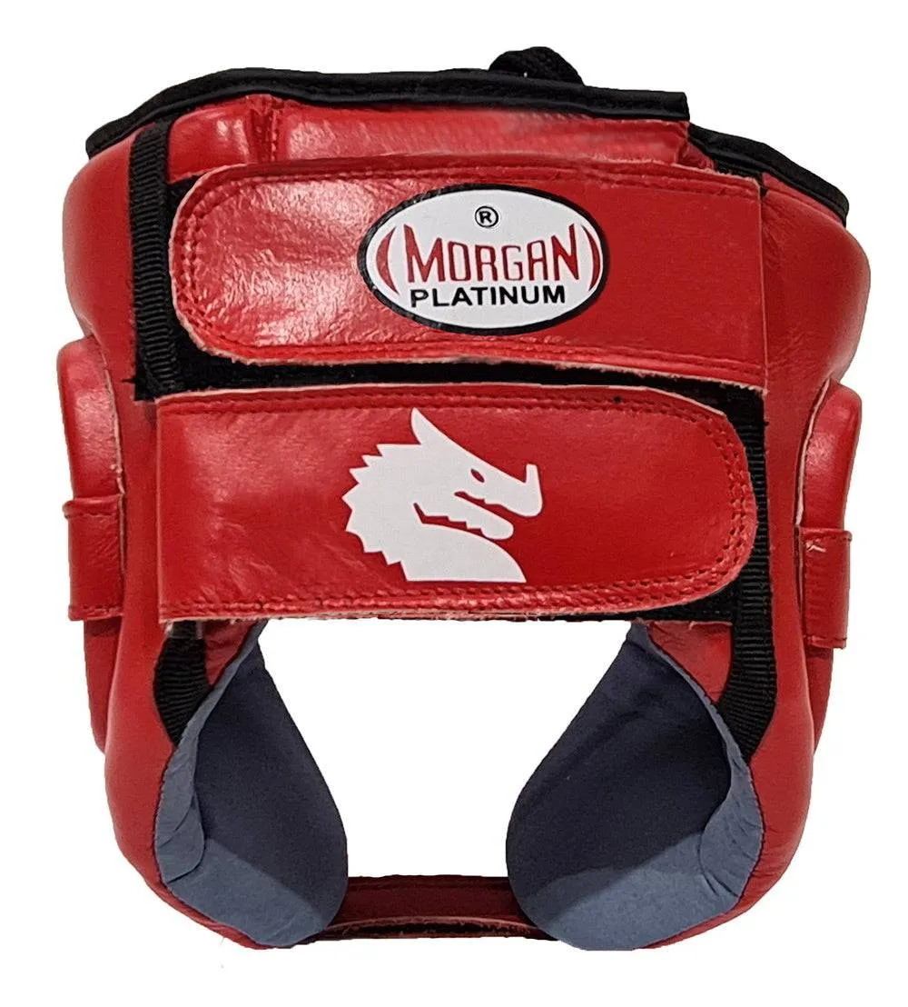 Morgan Platinum Open-Face Leather Head Guard