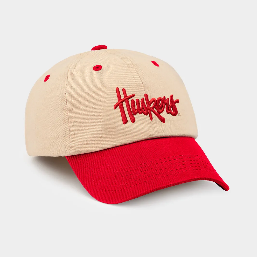Nebraska Vintage "Huskers" Logo Two-Tone Dad Hat