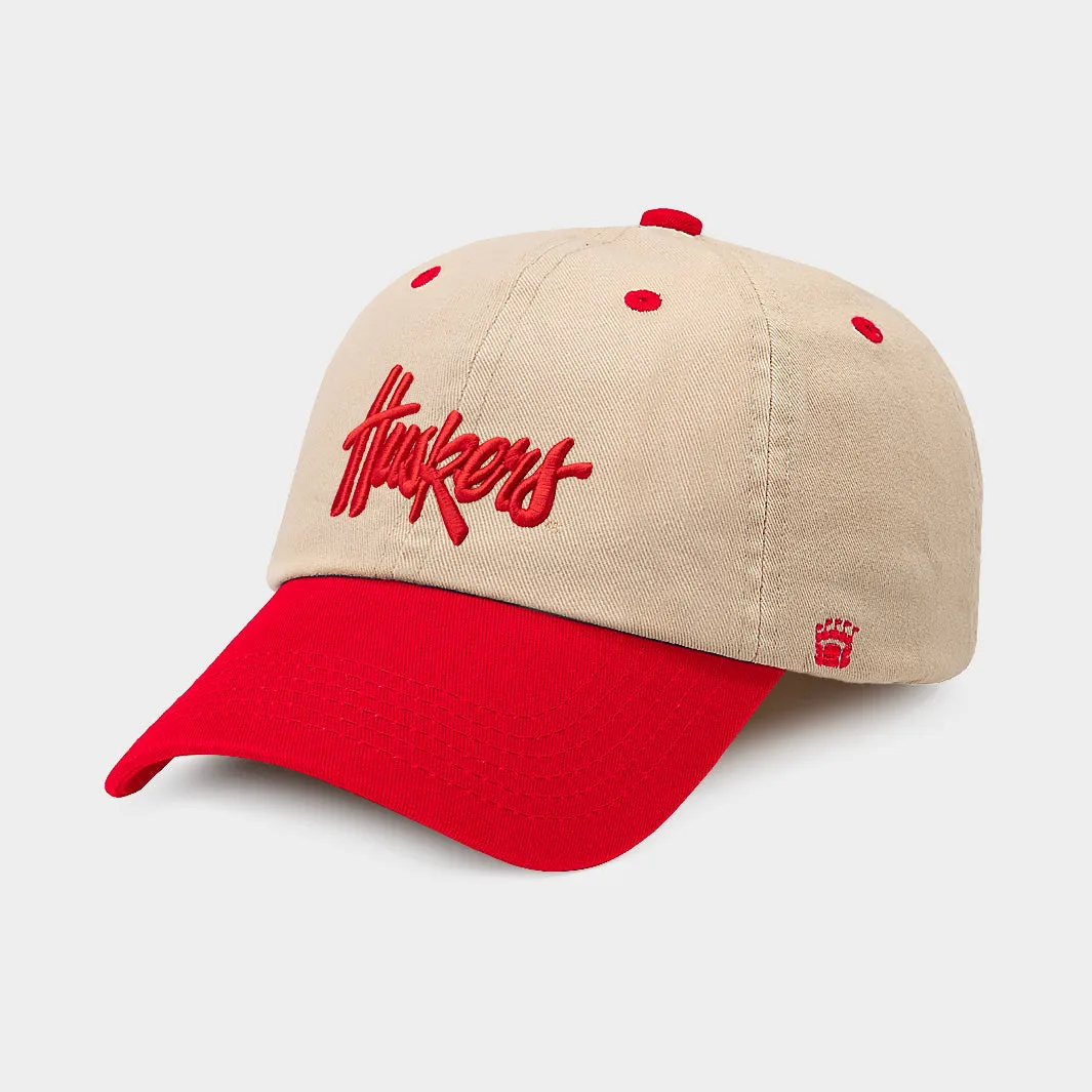 Nebraska Vintage "Huskers" Logo Two-Tone Dad Hat