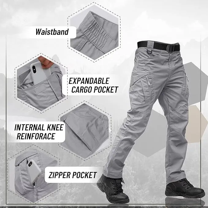 NEW Retails $65 TACVASEN Men's Sz 32 Outdoor Tactical Pants Water Resistant Military Cargo Hiking Pants Lightweight Ripstop Work Pants