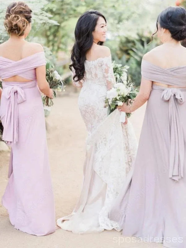 Off Shoulder Long Sleeves Mermaid Cheap Wedding Dresses Online, Cheap Bridal Dresses, WD612