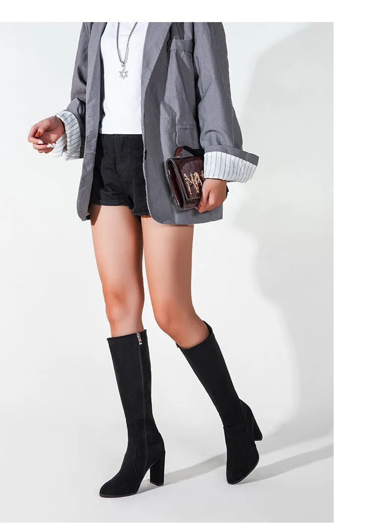 Over the Knee Highland Boots - Black