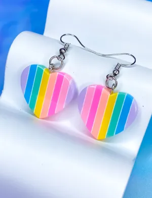 PASTEL PRIDE EARRINGS - HEARTS