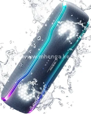 Portable Bluetooth Speaker, IPX7 Waterproof Wireless Speaker with Colorful Flashing Lights, 25W Super Bass with 24H Playtime, 100ft Bluetooth Range, TWS Pairing for Outdoor, Home, Party, Beach, Travel