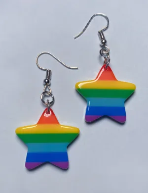 PRIDE EARRINGS - RAINBOW STARS