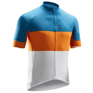 RC500 Road Cycling Short-Sleeved Warm Weather Jersey - Blue/Orange