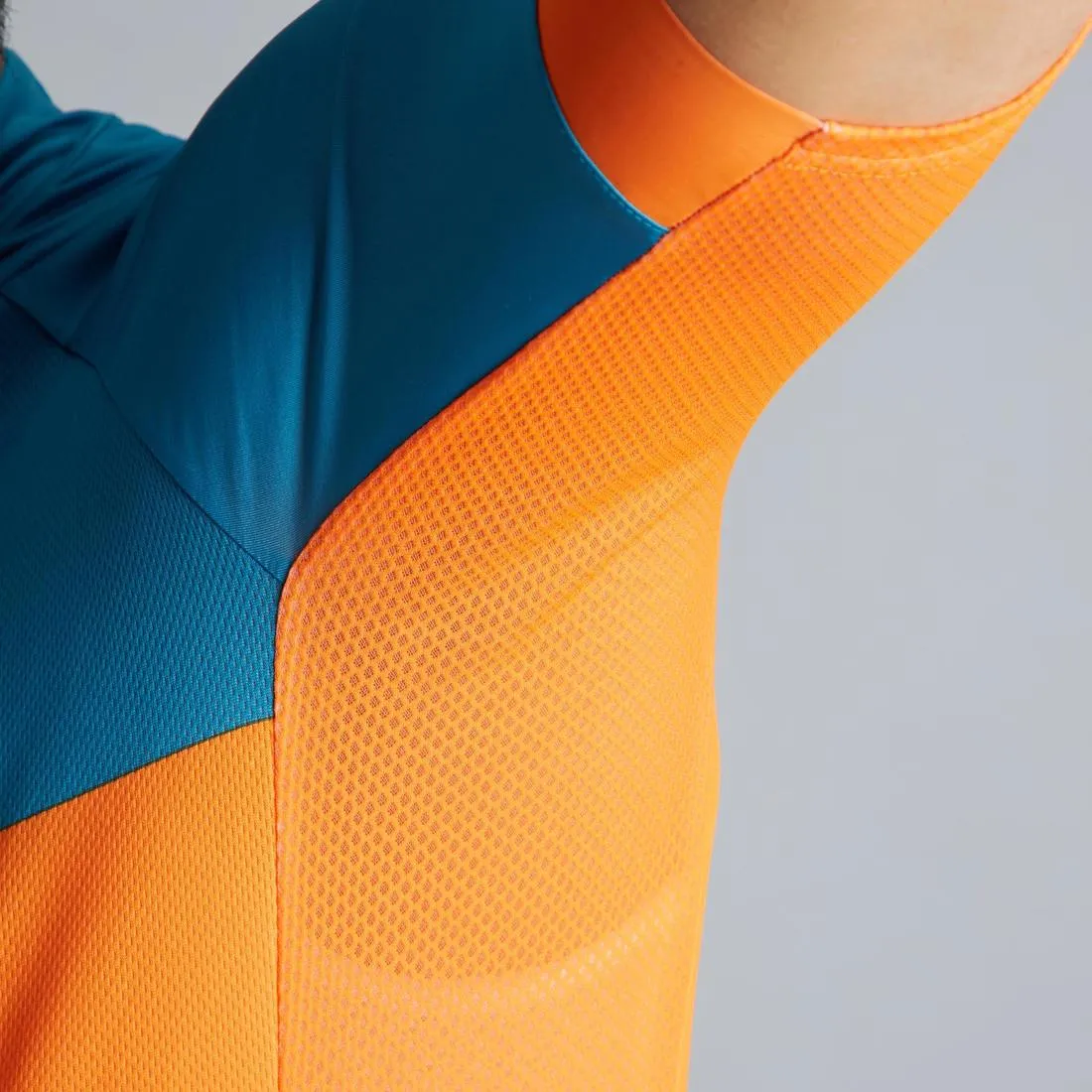 RC500 Road Cycling Short-Sleeved Warm Weather Jersey - Blue/Orange
