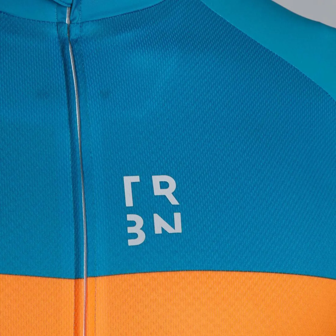 RC500 Road Cycling Short-Sleeved Warm Weather Jersey - Blue/Orange