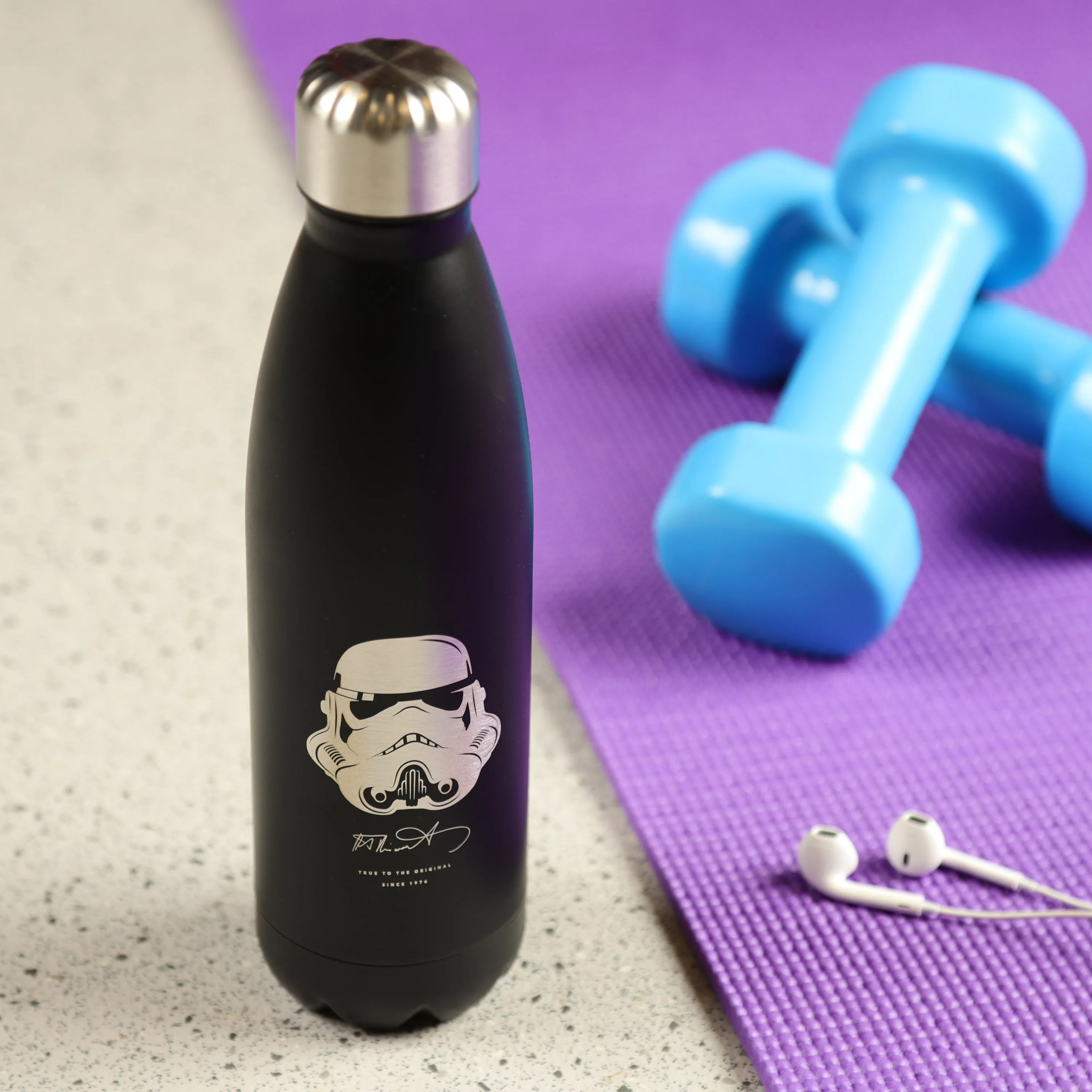 Reusable Stainless Steel Insulated Drinks Bottle 500ml - The Original Stormtrooper Black