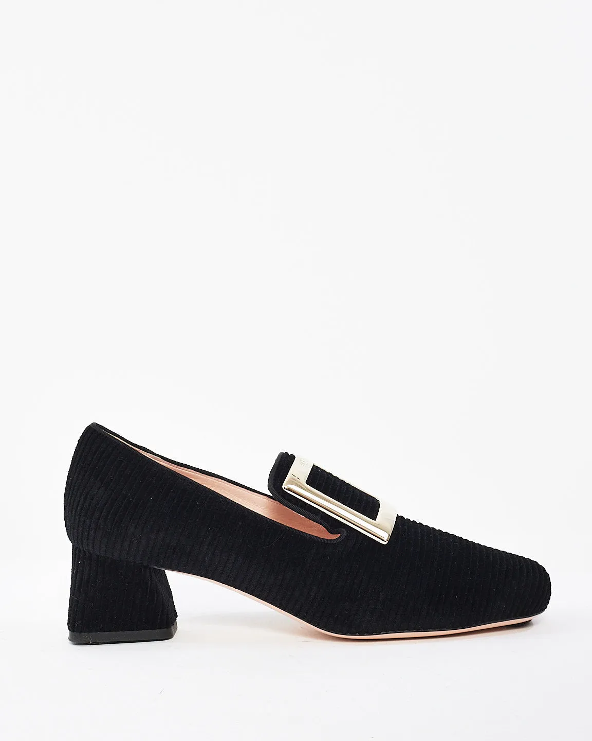 Roger Vivier Black Fabric Tres Vivier Loafer - 39.5