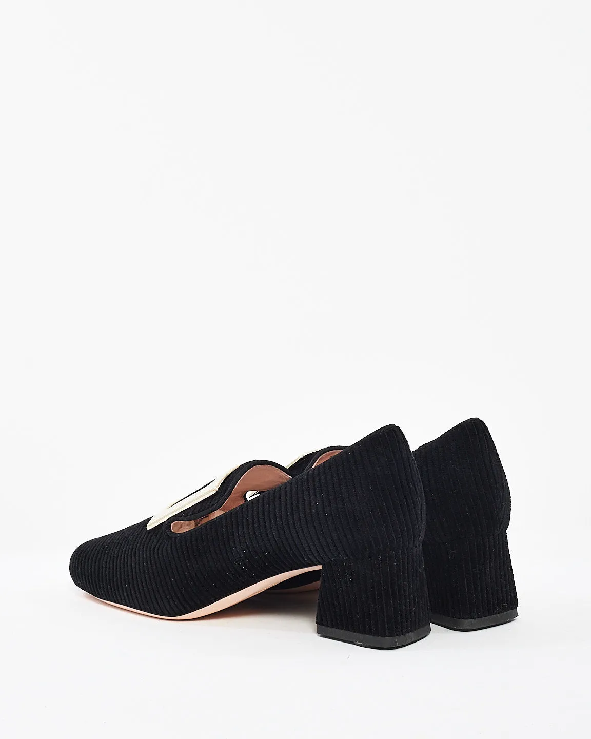 Roger Vivier Black Fabric Tres Vivier Loafer - 39.5