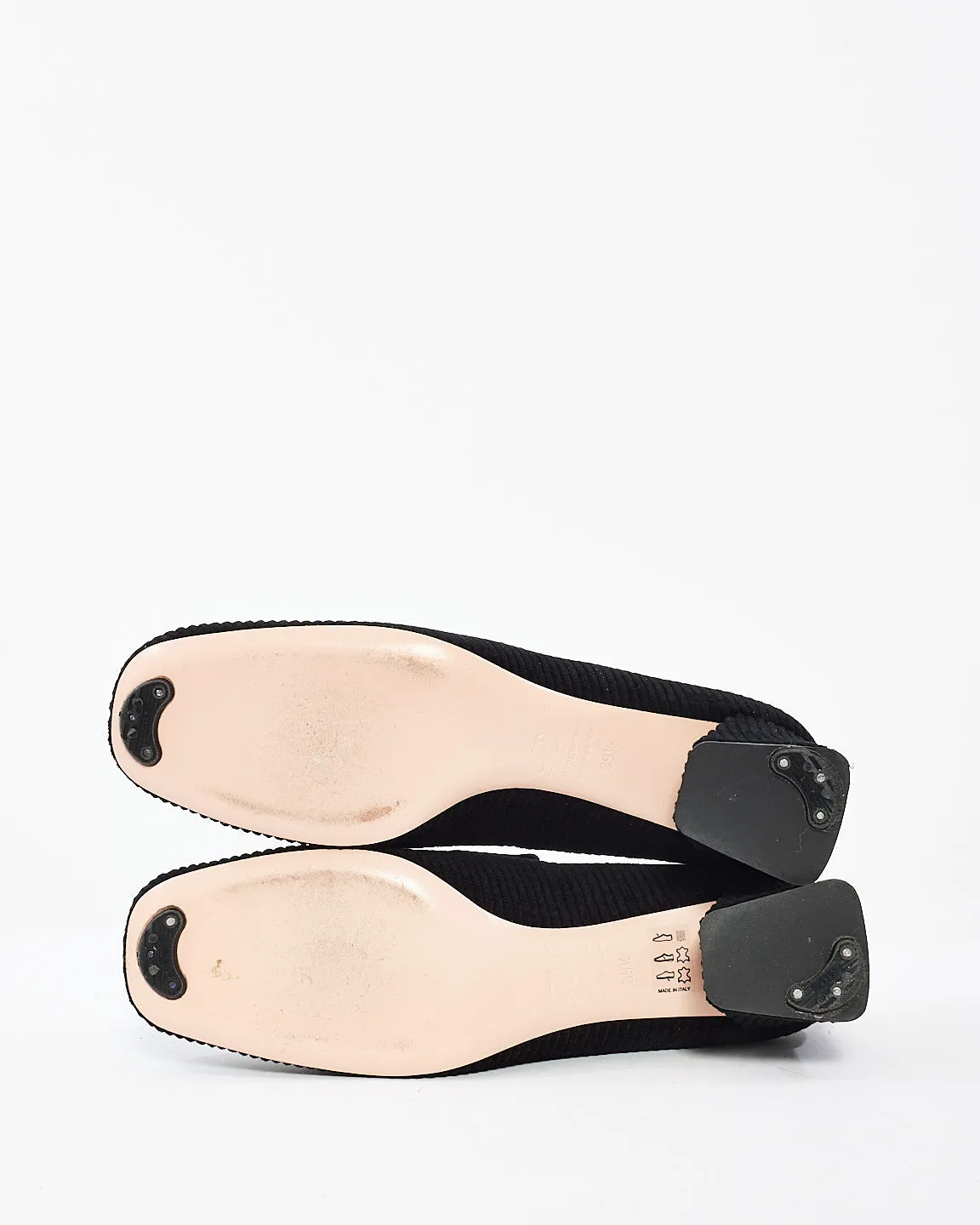 Roger Vivier Black Fabric Tres Vivier Loafer - 39.5