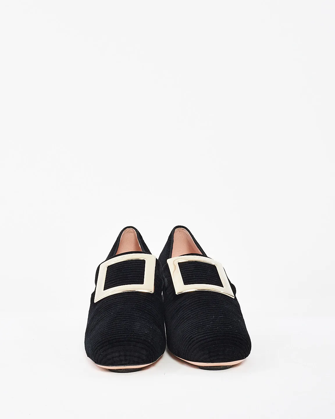 Roger Vivier Black Fabric Tres Vivier Loafer - 39.5