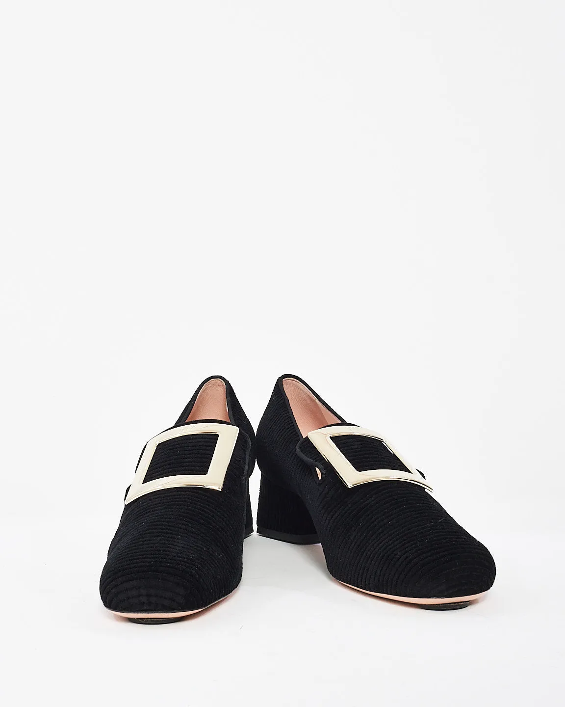 Roger Vivier Black Fabric Tres Vivier Loafer - 39.5