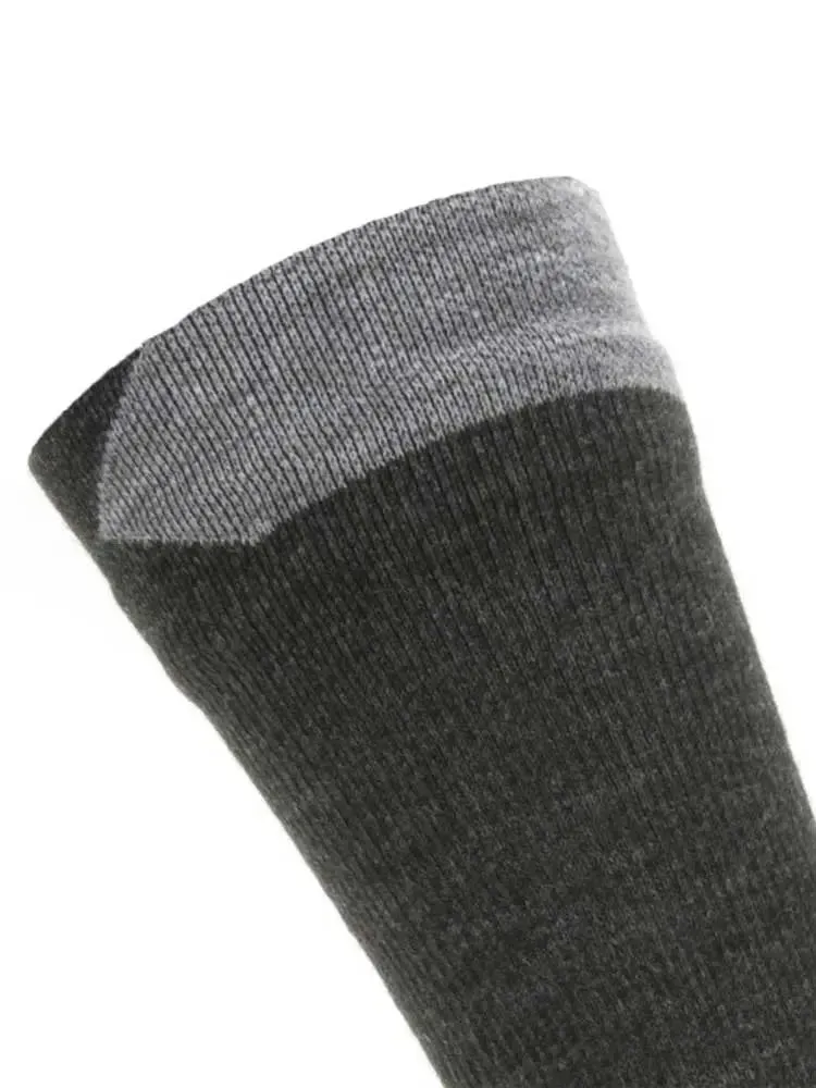 SEALSKINZ Raynham Socks - Waterproof All Weather Mid Length - Black & Grey