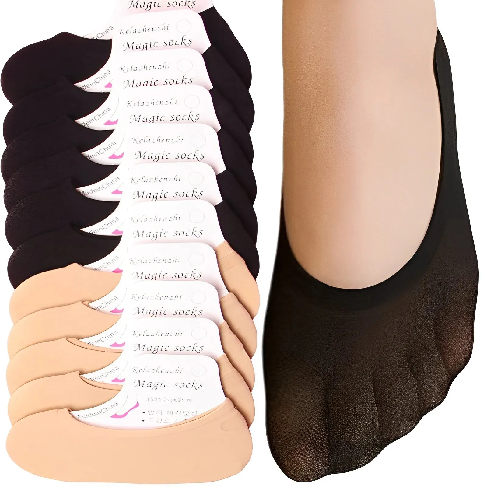 Seamless Ice Silk Ankle Boat Socks for Women