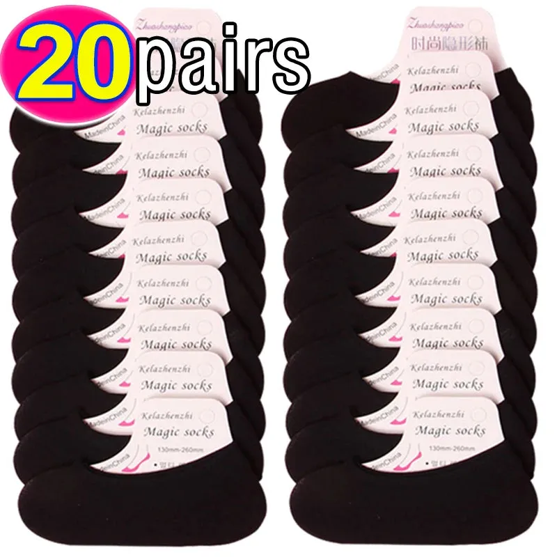 Seamless Ice Silk Ankle Boat Socks for Women