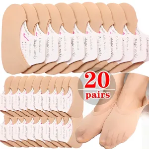 Seamless Ice Silk Ankle Boat Socks for Women