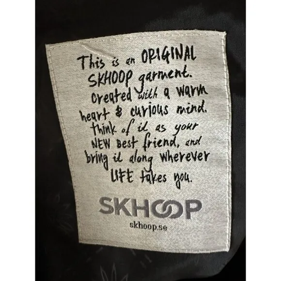 Skhoop Skirt Women SZ Medium Black Insulated Puffer Sweden Ski Outdoors Zipper