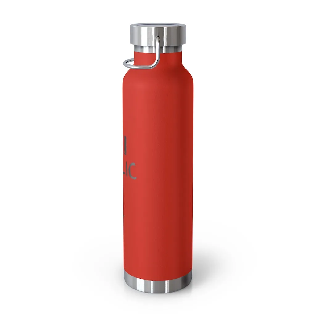 Ski Aholic Vacuum Insulated Bottle, Skiing Bottle, Skier Gifts