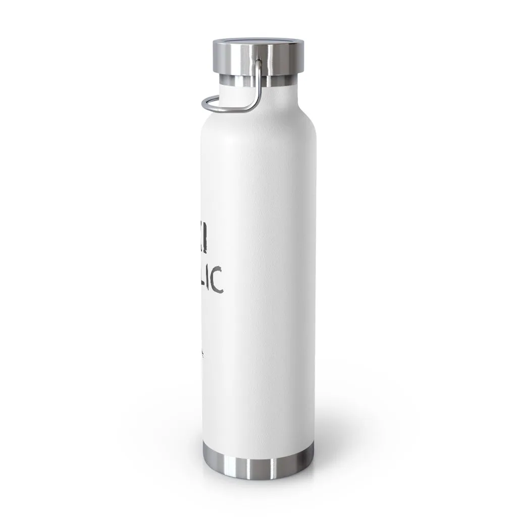 Ski Aholic Vacuum Insulated Bottle, Skiing Bottle, Skier Gifts