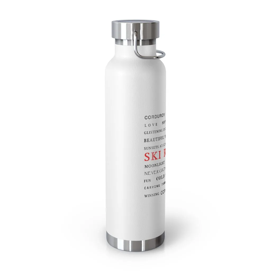 Ski Racing Memories, Vacuum Insulated Bottle, Skiing Bottle, Skier Gifts