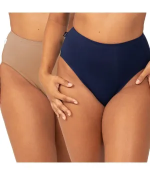 Sloggi Hikini 2 Pack Brief - Blusher Beige/Navy