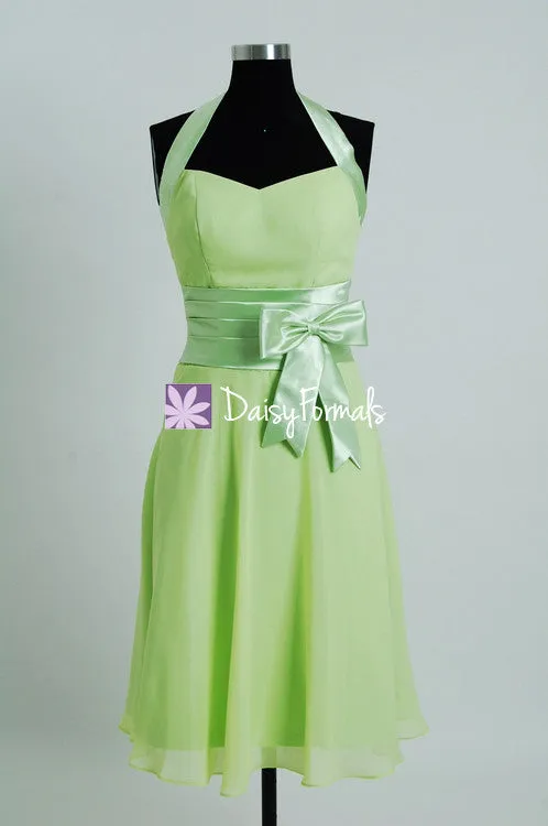 Spring Bud Chiffon Party Dress Formal Dress Cocktail Dress Short Knee Length Dress (BM8529)