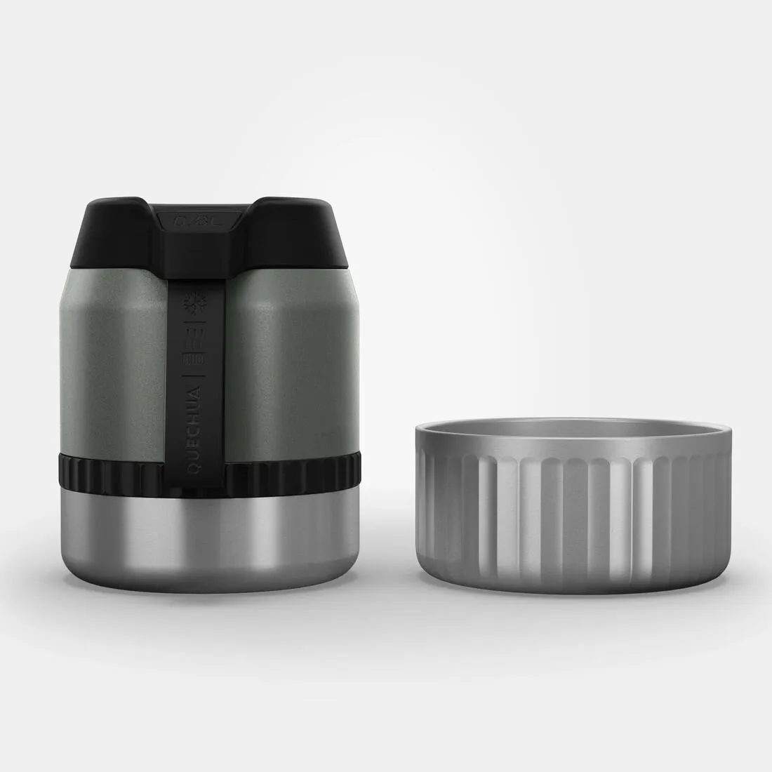 Stainless Steel Isothermal Food Box for Hiking MH500 0.8 L with Bowl