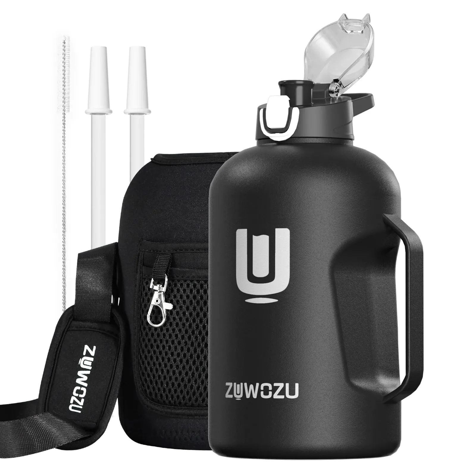 Stainless Steel Thermos Water Bottle - 2 Liter Vacuum Insulated Flask for Outdoor Sports, Gym, and Fitness