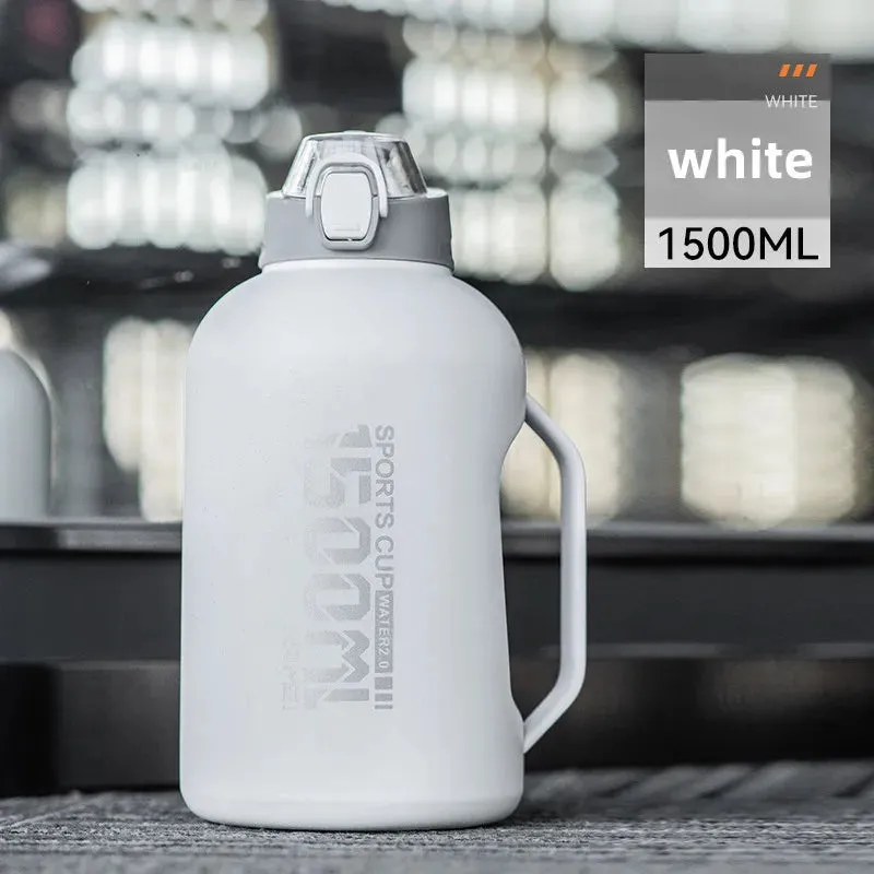 Stainless Steel Thermos Water Bottle - 2 Liter Vacuum Insulated Flask for Outdoor Sports, Gym, and Fitness