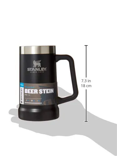 Stanley 10-02874-030 The Big Grip Beer Stein Matte Black 24OZ / .7L