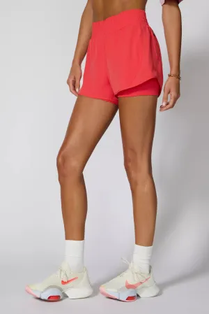 Stride Run Short - Hibiscus
