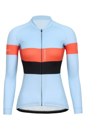 Sundried Sky Stripe Women's Long Sleeve Cycle Jersey