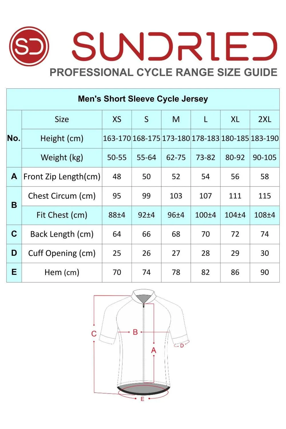 Sundried Stealth Men's Short Sleeved Cycle Training Jersey