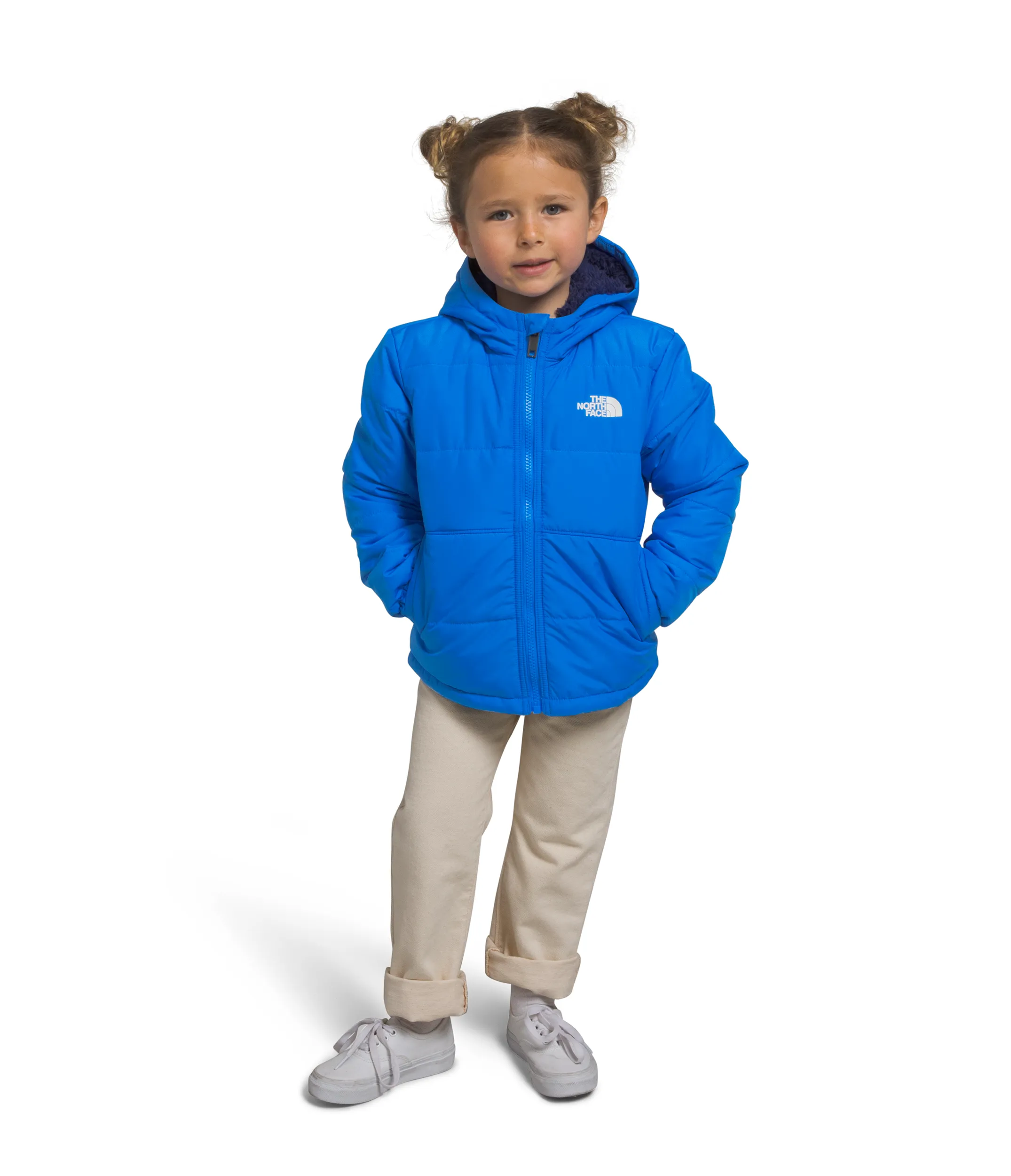 The North Face Kids' Reversible Mt Chimbo Full Zip Hooded Jacket (Optic Blue)