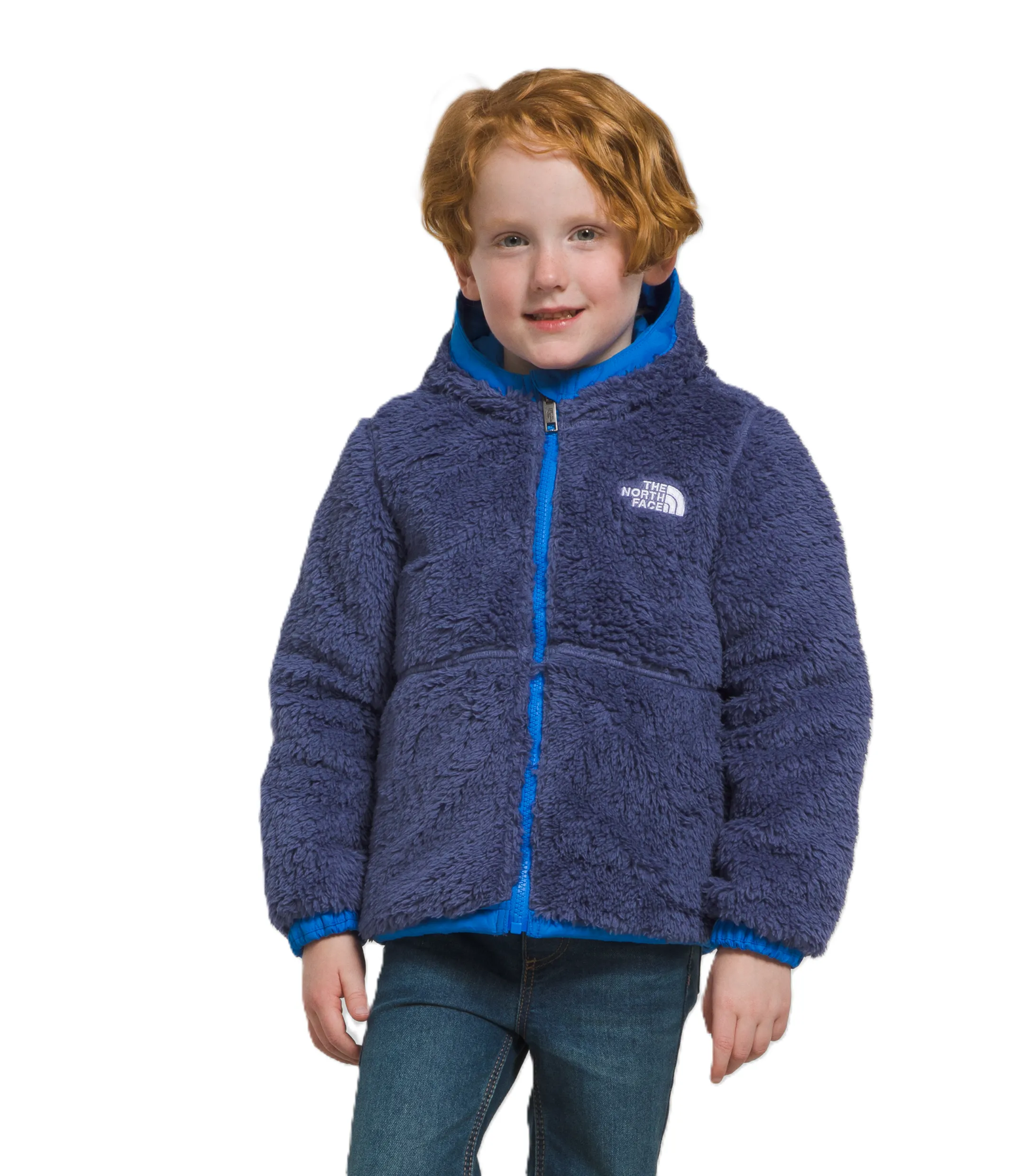 The North Face Kids' Reversible Mt Chimbo Full Zip Hooded Jacket (Optic Blue)