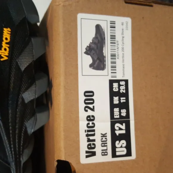 Tommaso Vertice 200 Black Cycling Shoes