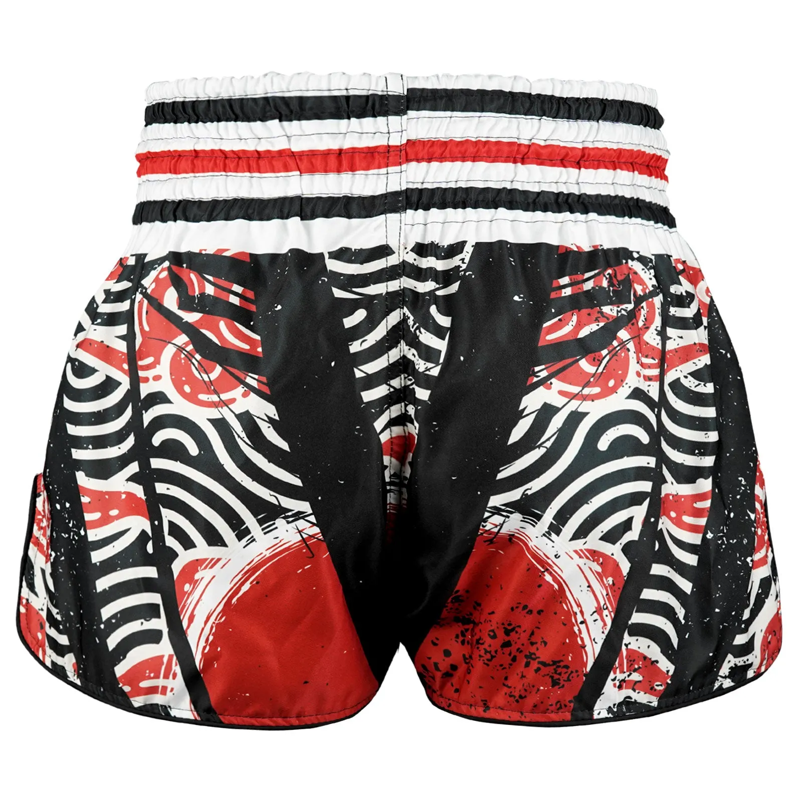 TUFF Muay Thai Shorts Retro Style White Samurai