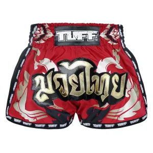 TUFF Retro Style Shorts - Red Thai Yantra