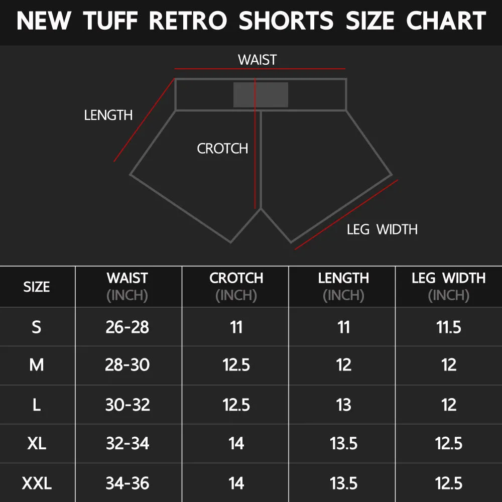 Tuff Retro Style Shorts - Red Tiger Yantra