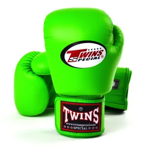 Twins BGVL3 Velcro Boxing Gloves Lime Green