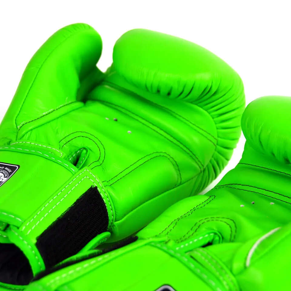 Twins BGVL3 Velcro Boxing Gloves Lime Green