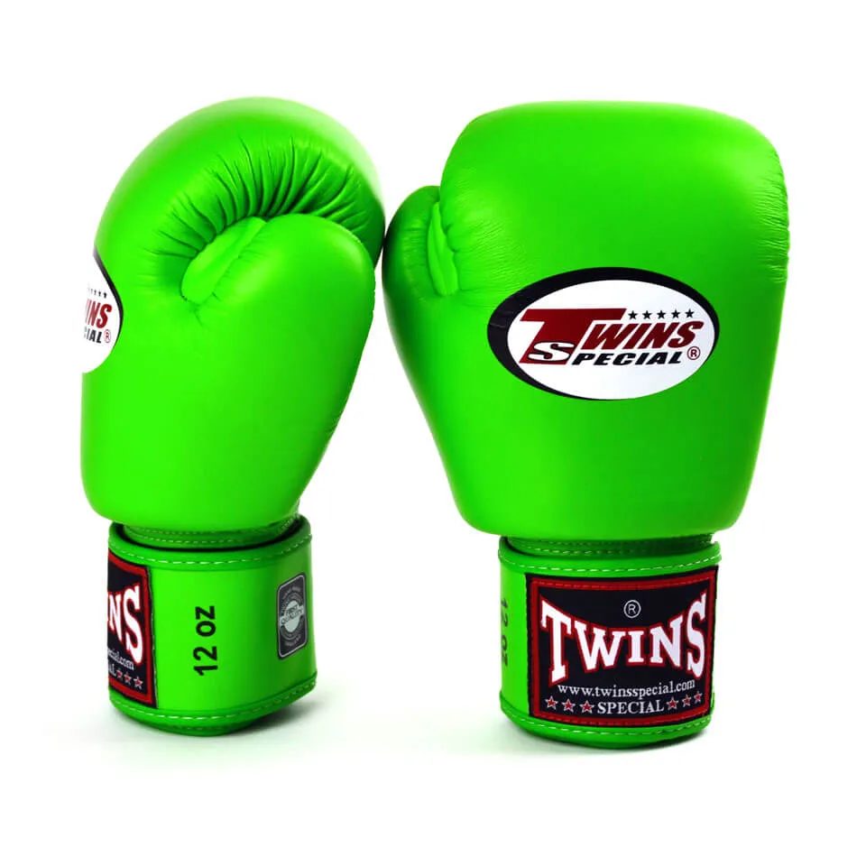 Twins BGVL3 Velcro Boxing Gloves Lime Green