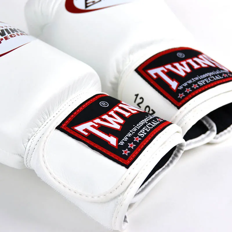 Twins BGVL3 Velcro Boxing Gloves White