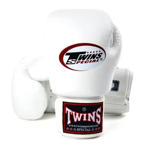 Twins BGVL3 Velcro Boxing Gloves White