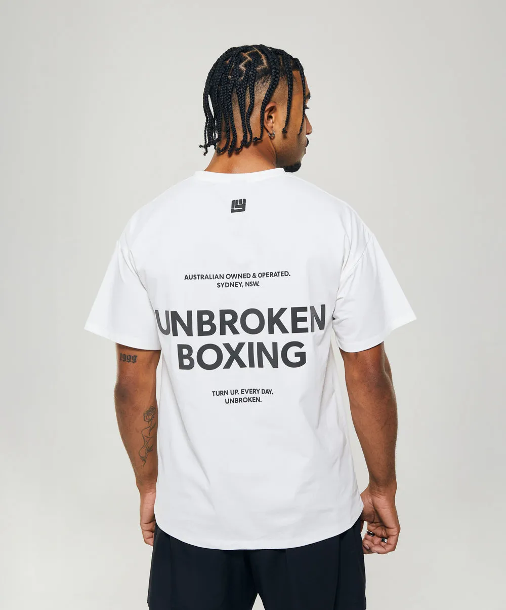 UNBROKEN BOXING Classic Tee in Off White